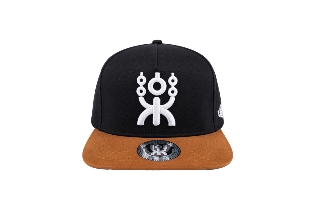 BLACK/BROWN URBAN SNAPBACK WHITE LOGO