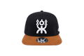 BLACK/BROWN URBAN SNAPBACK WHITE LOGO