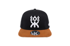 BLACK/BROWN URBAN SNAPBACK WHITE LOGO
