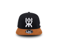 BLACK/BROWN URBAN SNAPBACK WHITE LOGO