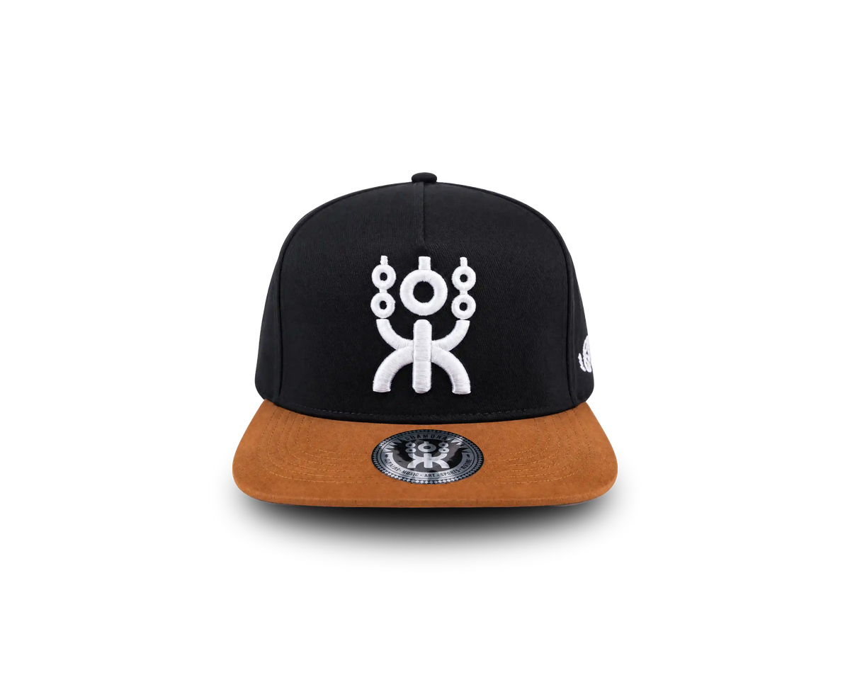 BLACK/BROWN URBAN SNAPBACK WHITE LOGO