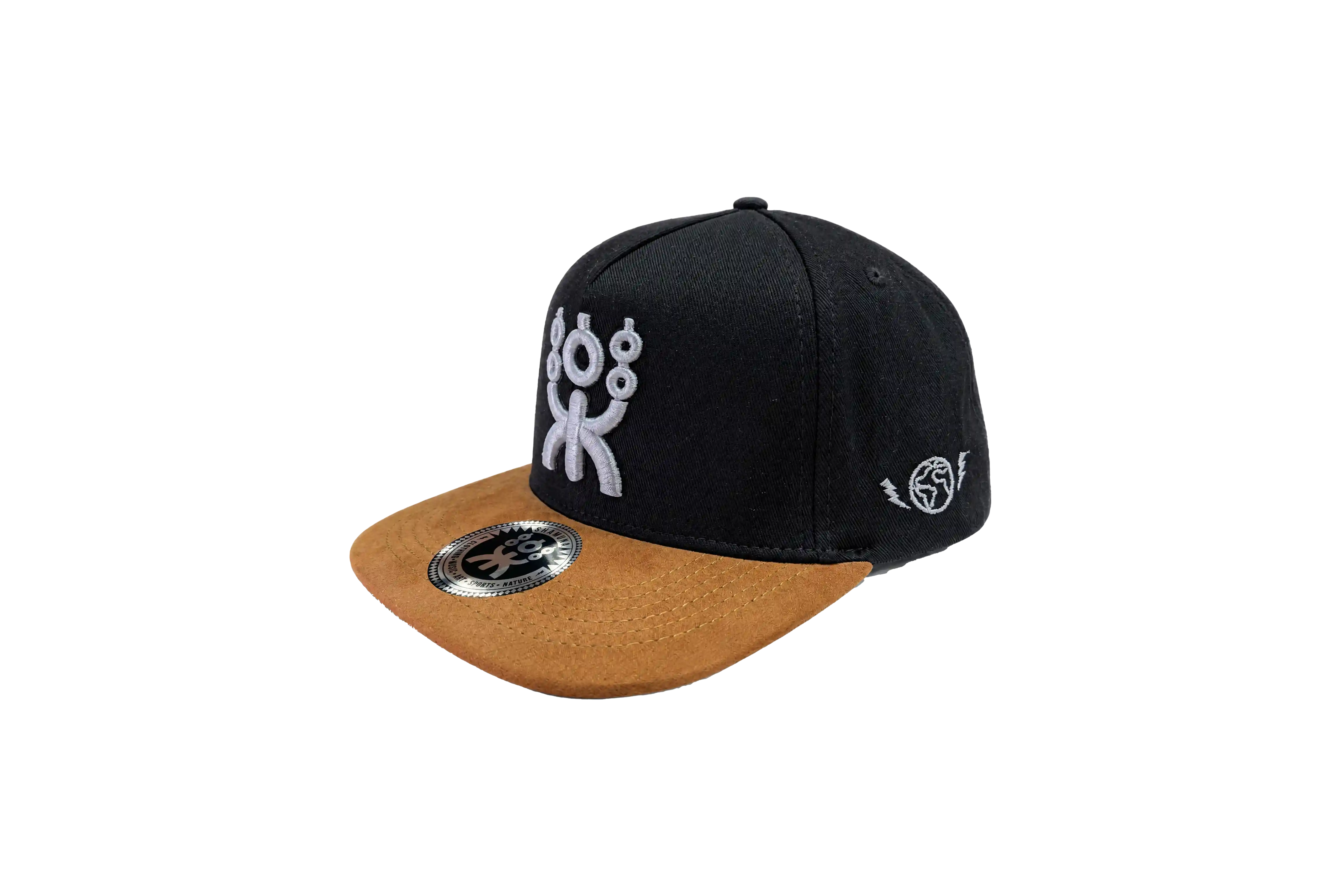 BLACK/BROWN URBAN SNAPBACK WHITE LOGO