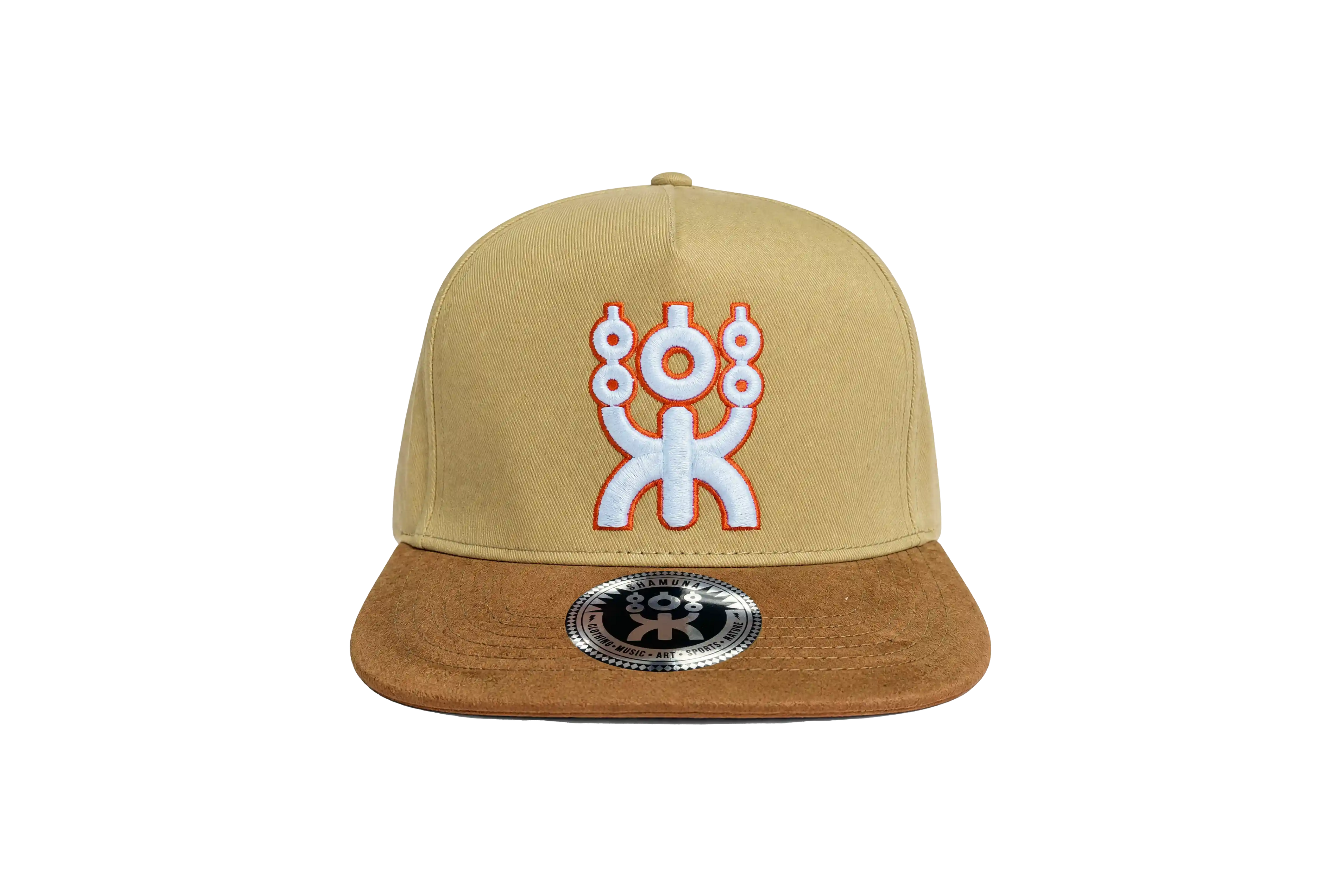 BROWN URBAN SNAPBACK  WHITE/ORANGE LOGO
