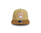 BROWN URBAN SNAPBACK  WHITE/ORANGE LOGO