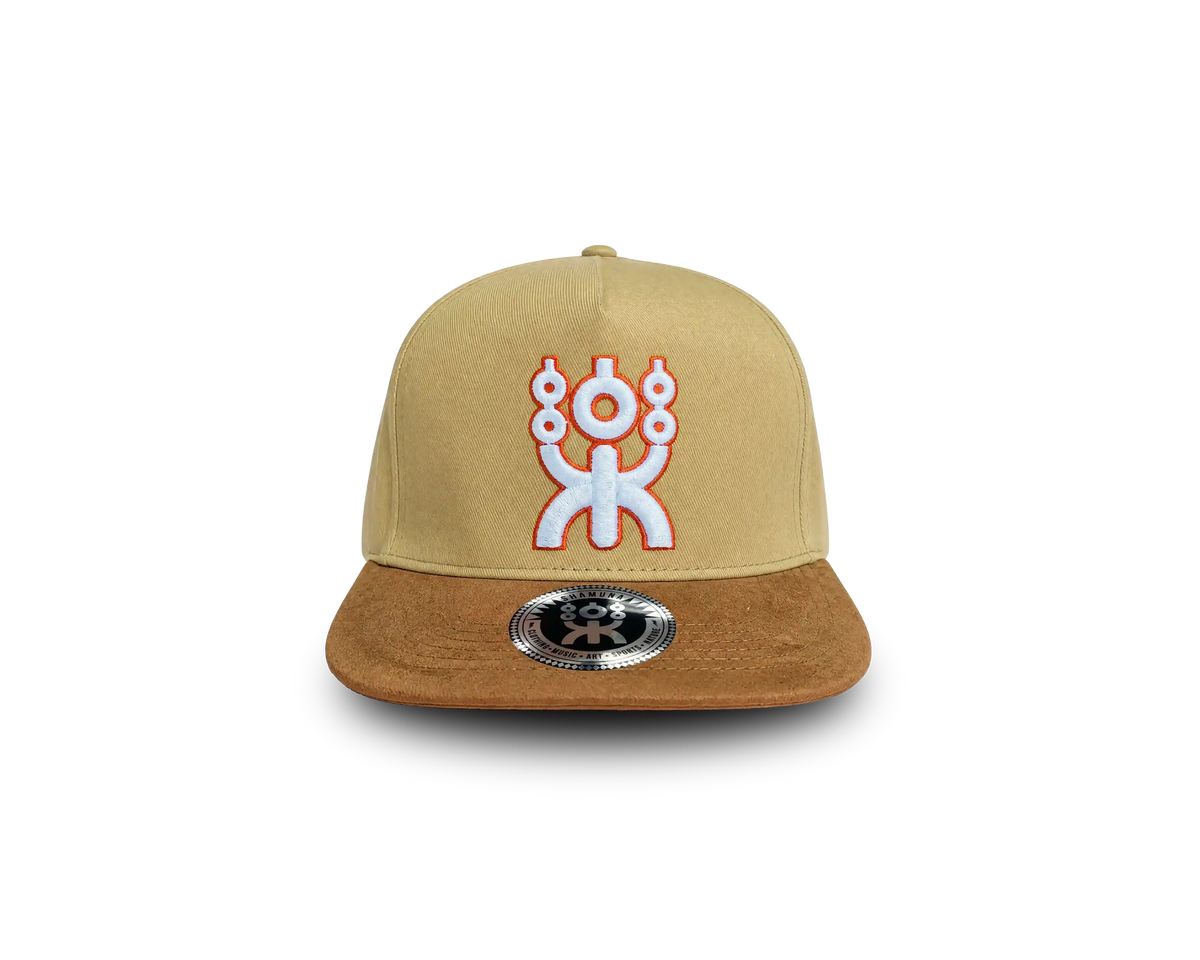 BROWN URBAN SNAPBACK  WHITE/ORANGE LOGO