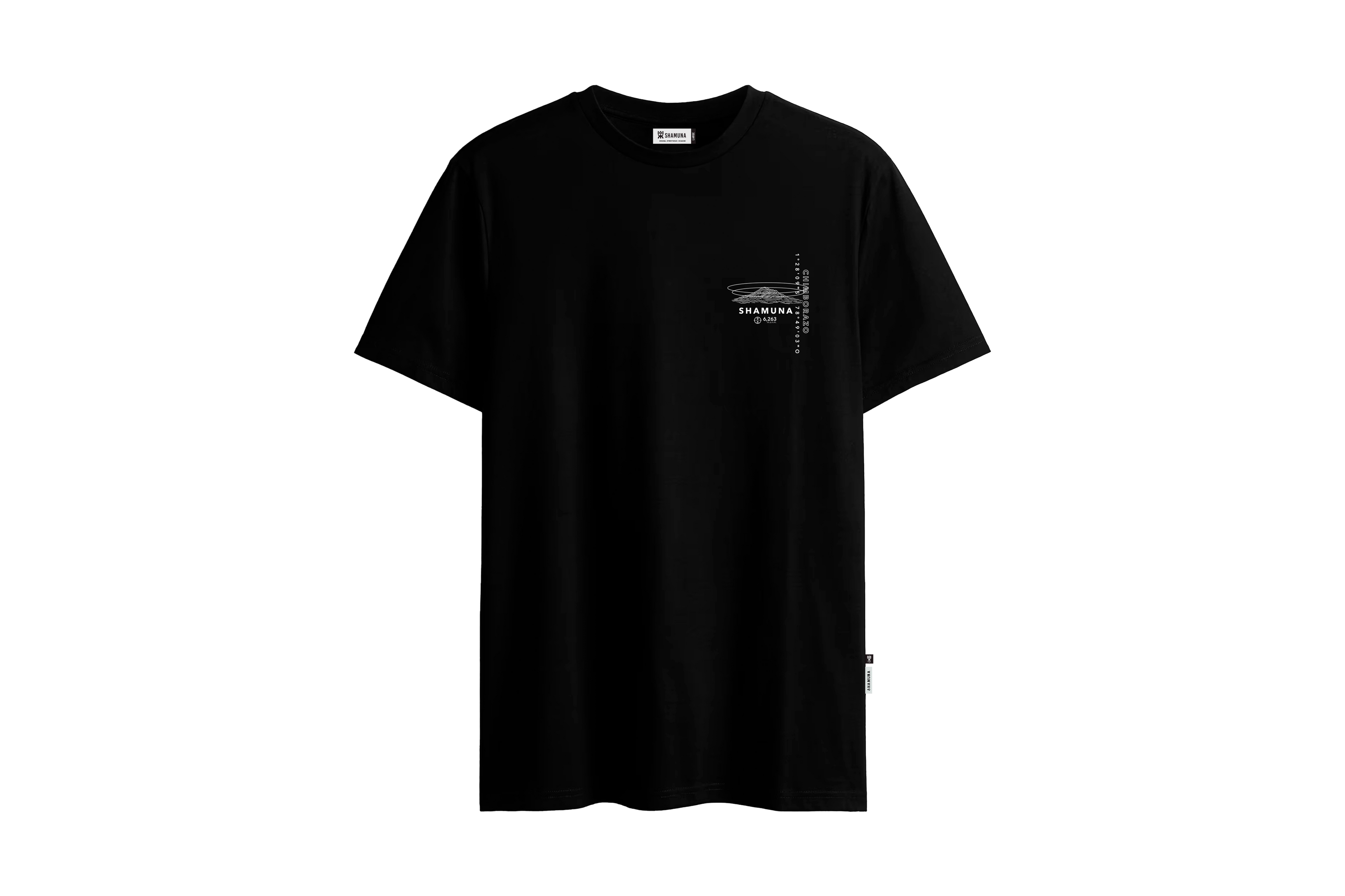 CHIMBORAZO TOPOGRAPHIC - BLACK T SHIRT