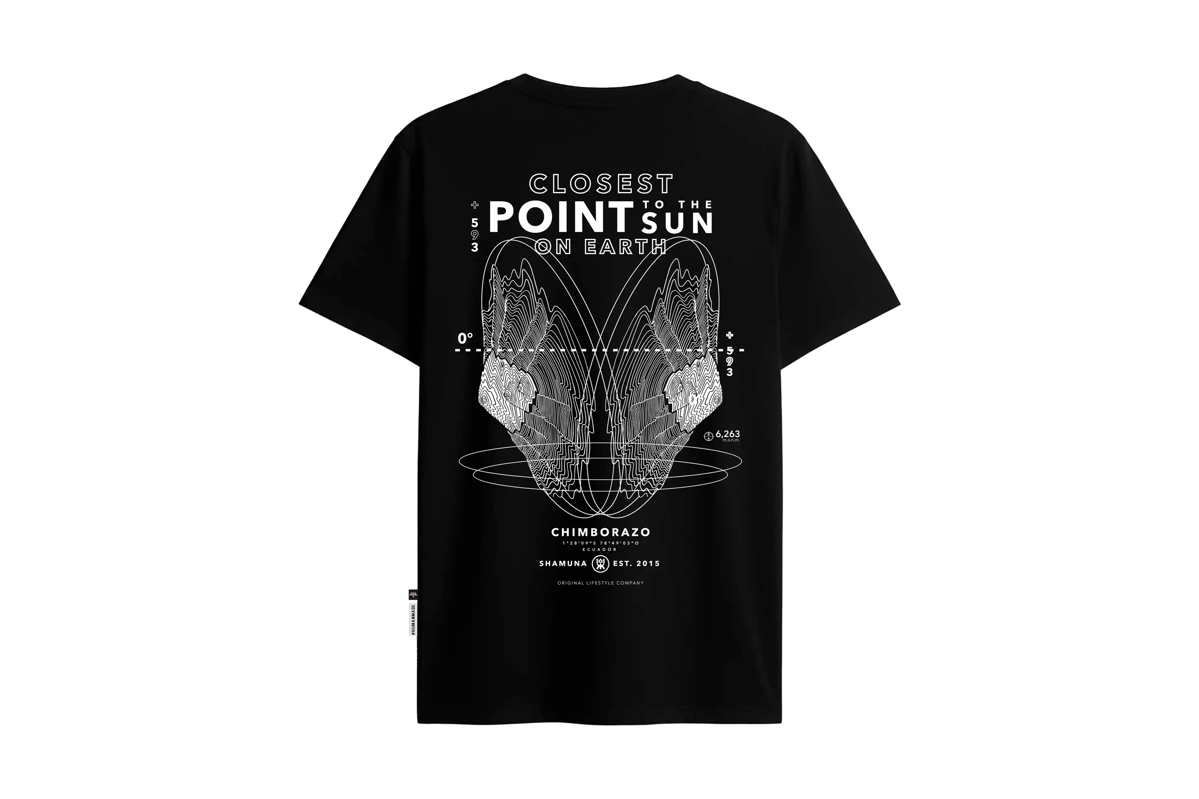 CHIMBORAZO TOPOGRAPHIC - BLACK T SHIRT