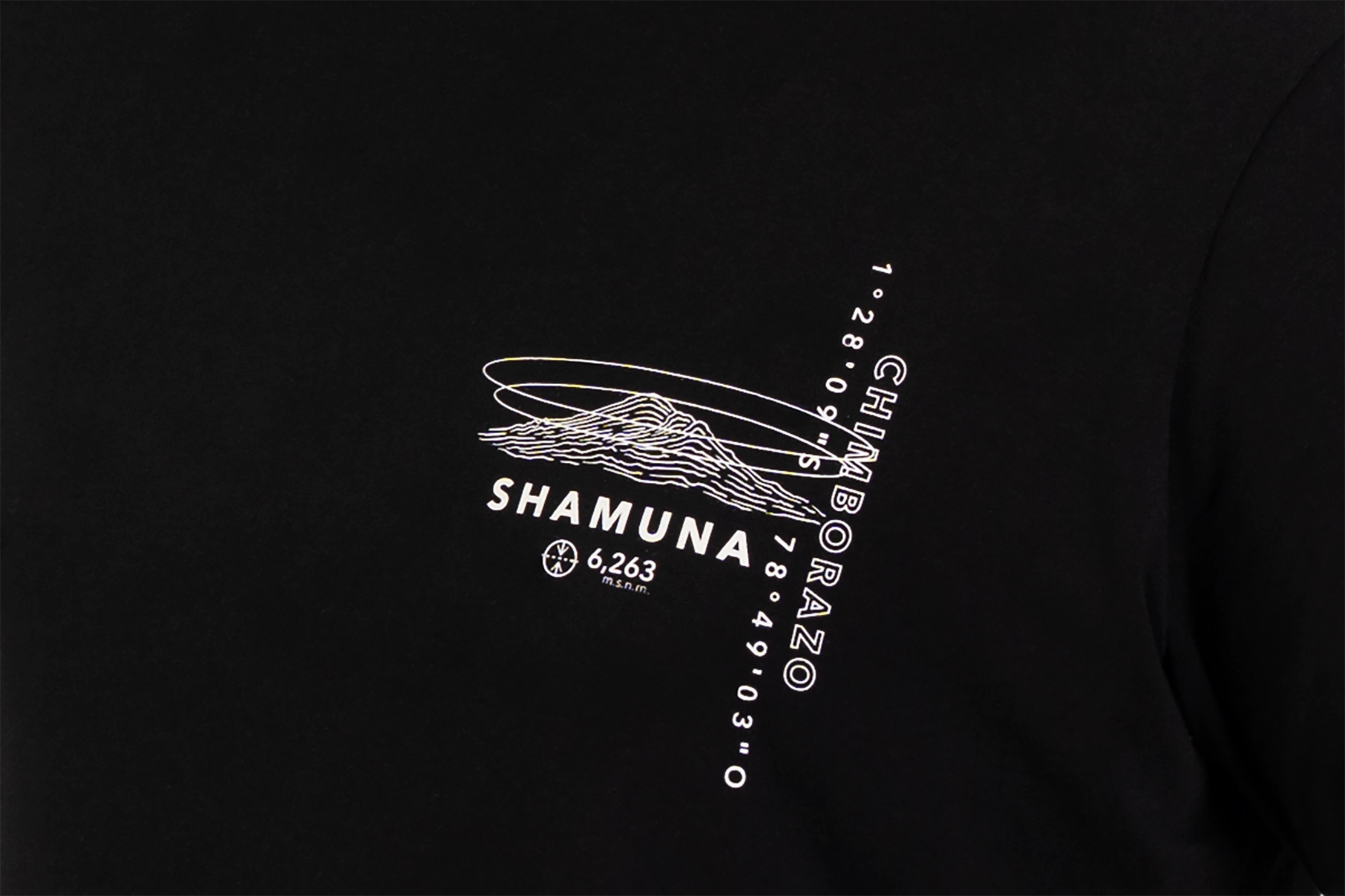 CHIMBORAZO TOPOGRAPHIC - BLACK T SHIRT