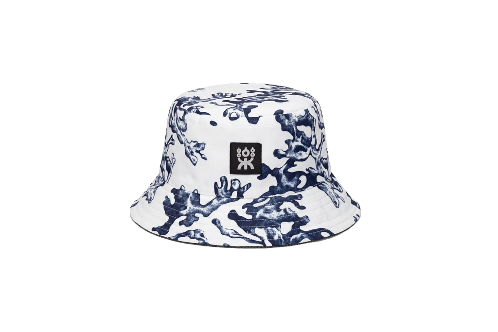 CORAL REVERSIBLE BUCKETHAT PRINT&GREY