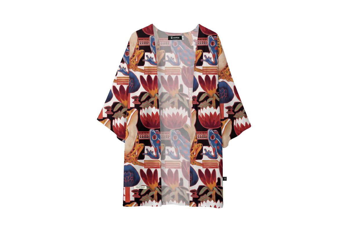 EC KIMONO FROGS&PLANTS