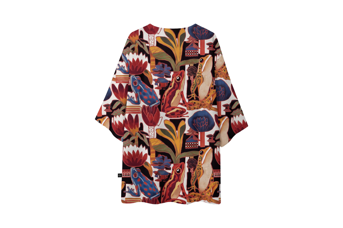 EC KIMONO FROGS&PLANTS