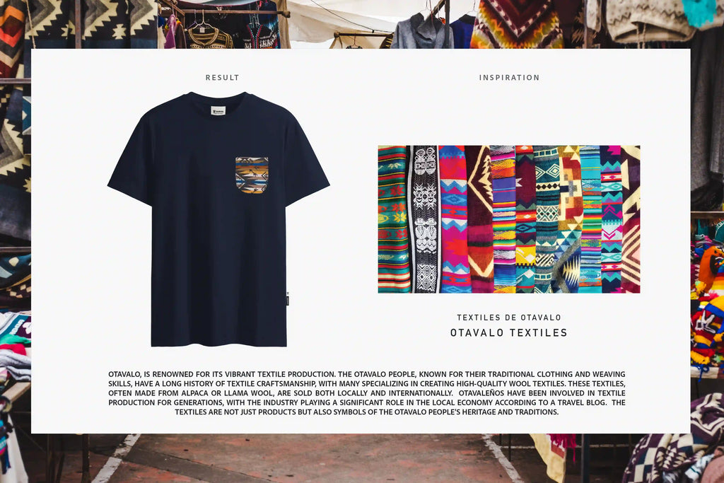 ETHNIC POCKET BLUE T-SHIRT 01