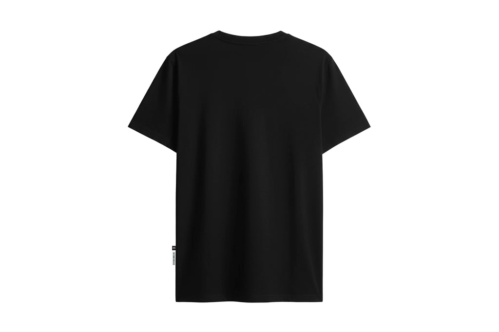 ETHNIC POCKET BLACK T-SHIRT 01