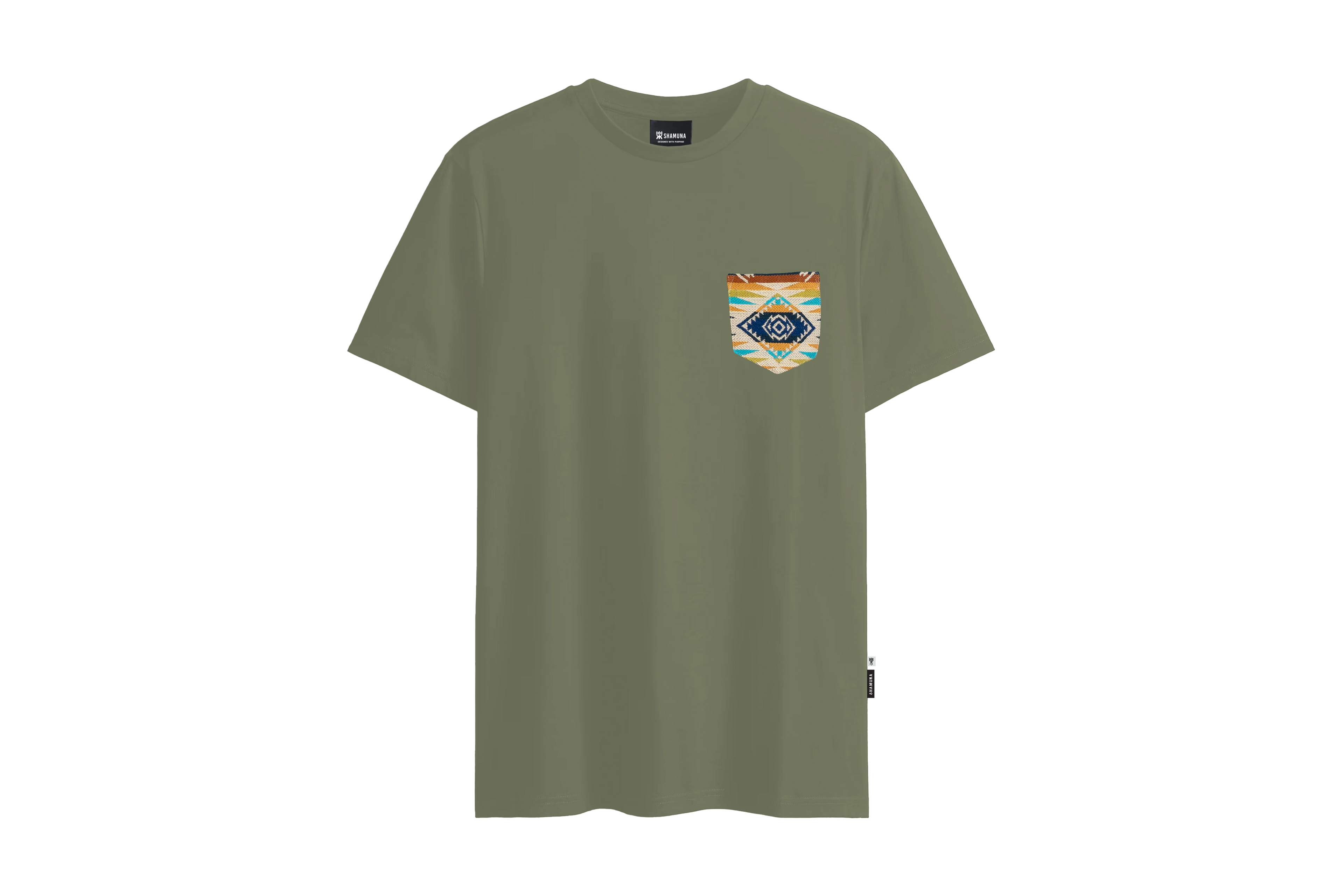 ETHNIC POCKET PALTA GREEN T-SHIRT 01