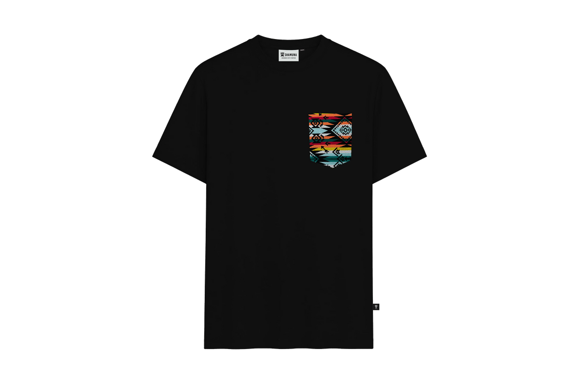 ETHNIC POCKET CANHAMO BLACK T-SHIRT