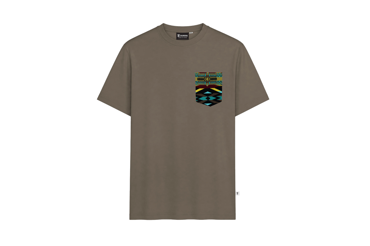ETHNIC POCKET CANHAMO COCOA T-SHIRT