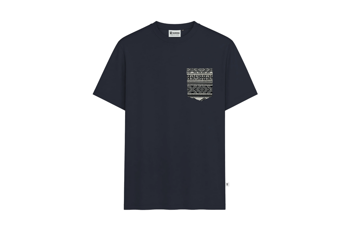 ETHNIC POCKET CANHAMO NAVY T-SHIRT