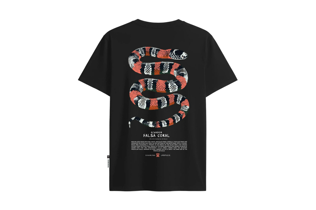 FALSA CORAL BLACK T-SHIRT