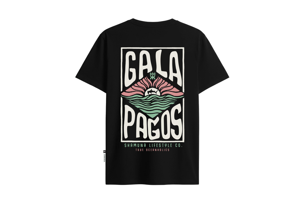 GALA-PAGOS BLACK T-SHIRT