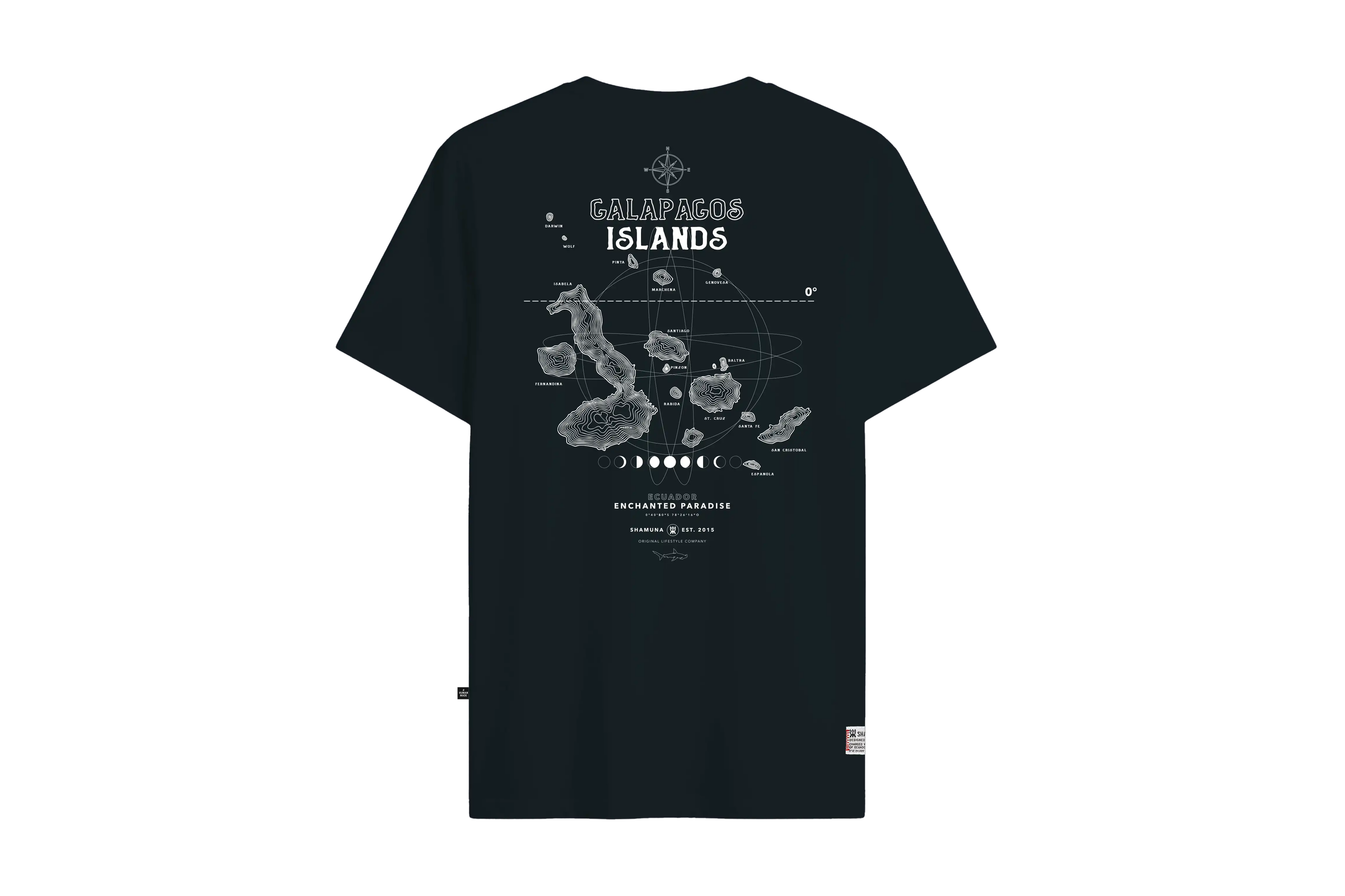 GALAPAGOS TOPO MAP BLUE T-SHIRT