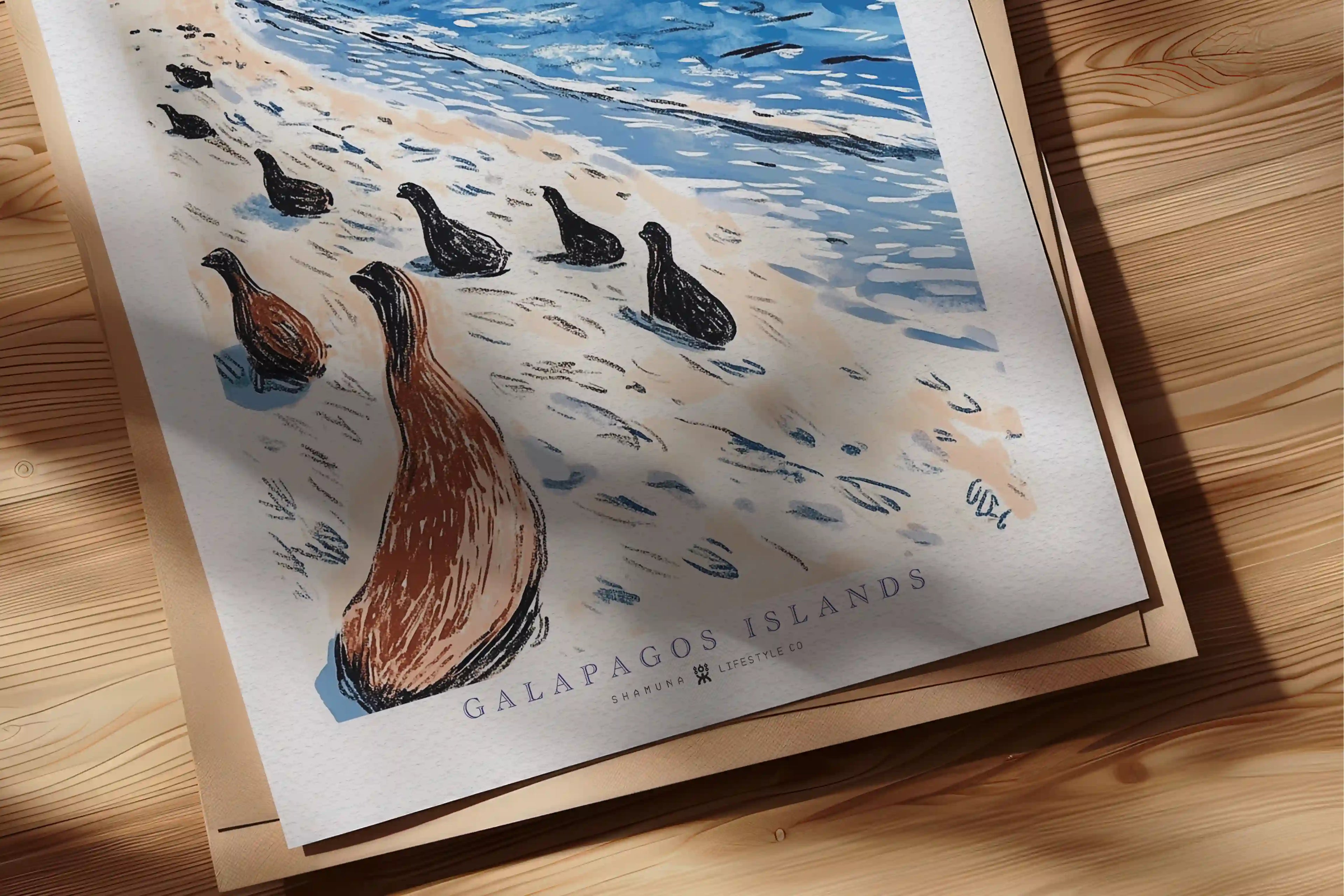 GLP POSTER SEA LION BEACH 30x40