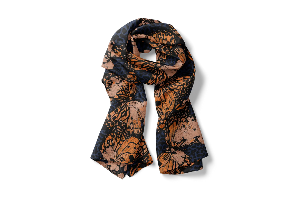 MONARCH BUTTERFLY HO SCARF 150X48