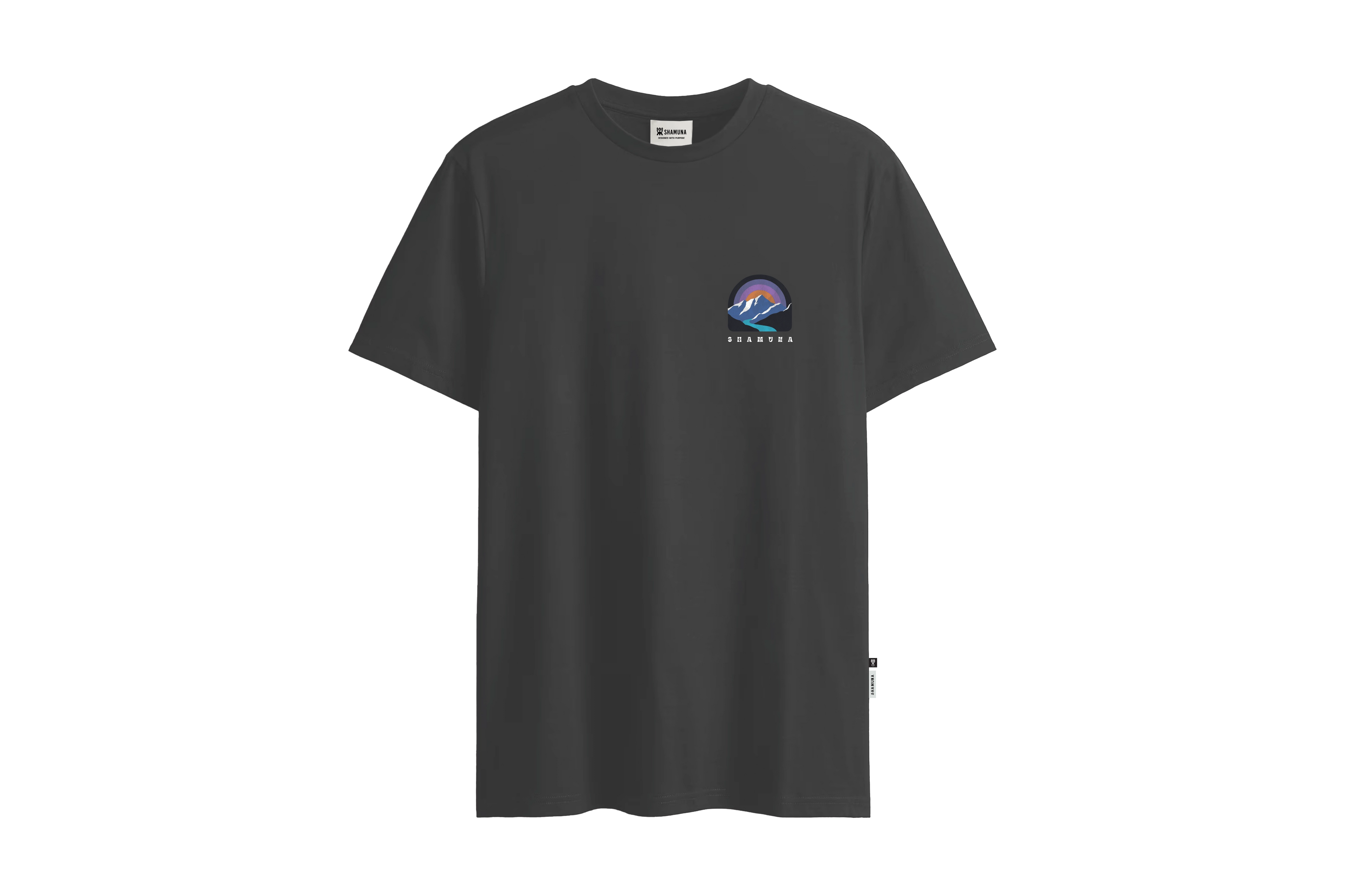 MOUNTAIN & RIVER COLORS - GREY T-SHIRT