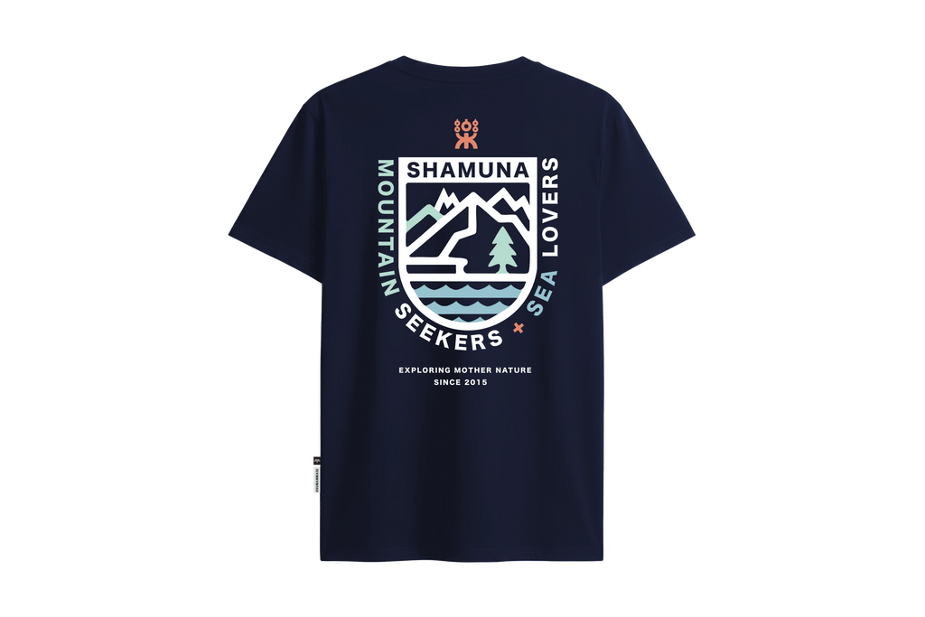 MOUNTAIN SEEKER + SEA LOVER - BLUE T SHIRT