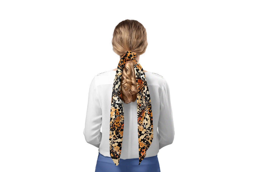 ORANGE BUTTERFLY HO SCARF 150X48