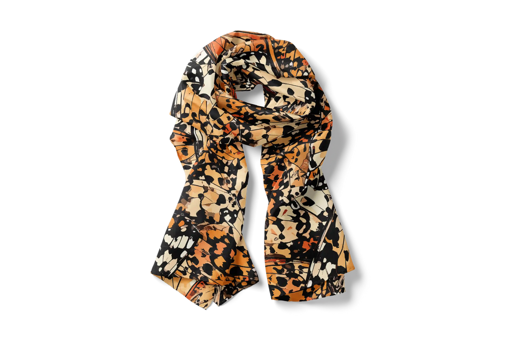 ORANGE BUTTERFLY HO SCARF 150X48