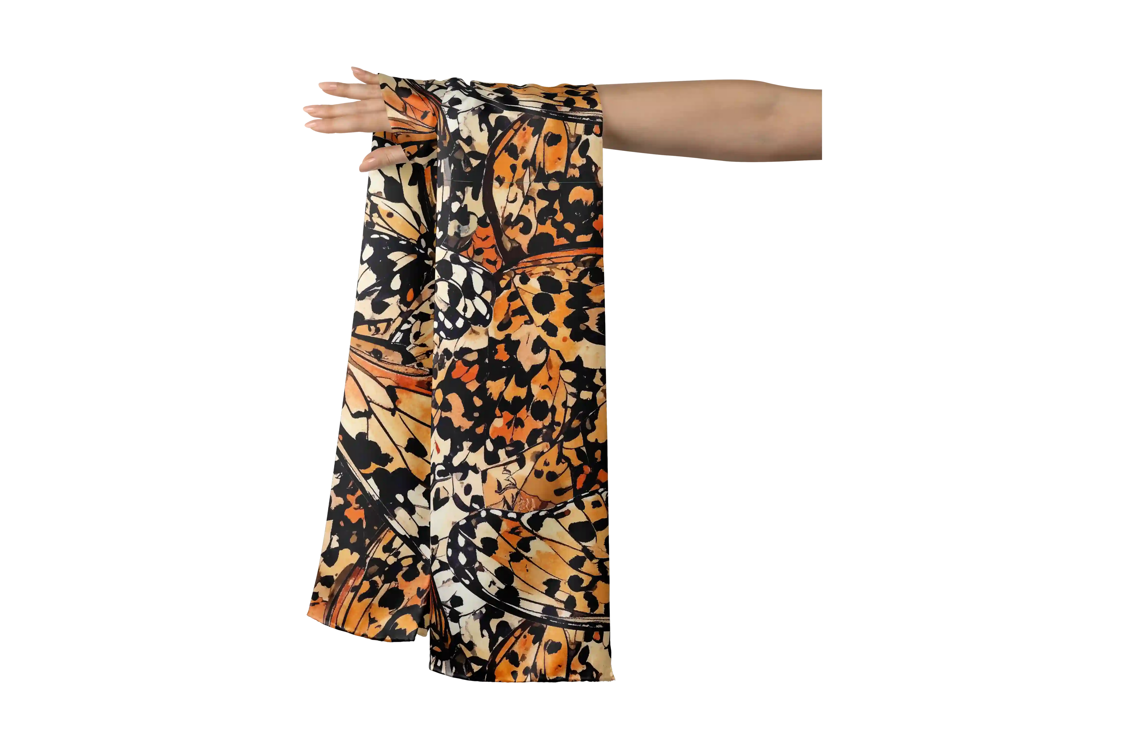 ORANGE BUTTERFLY HO SCARF 150X48