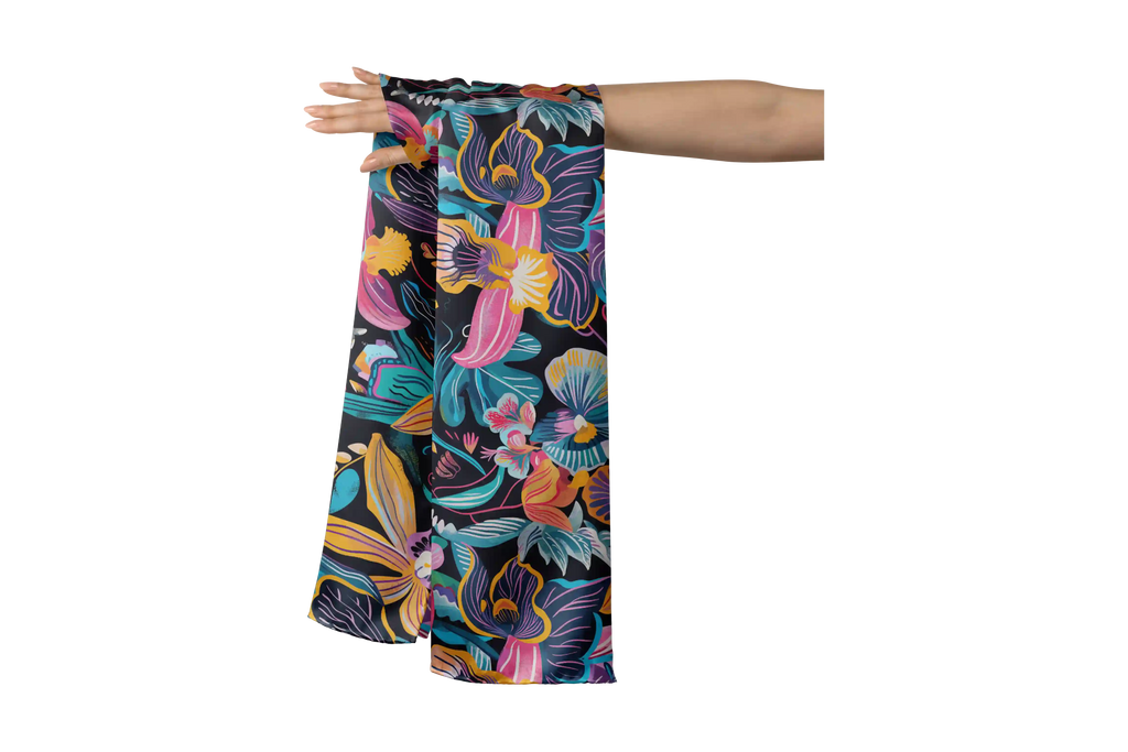 PSYCHEDELIC ORCHIDS HO SCARF 150X48