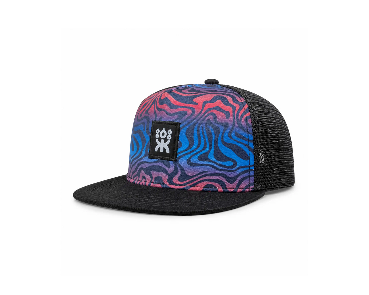 SHAMUNA FLAT TRUCKER BLACK SUMI RED&BLUE