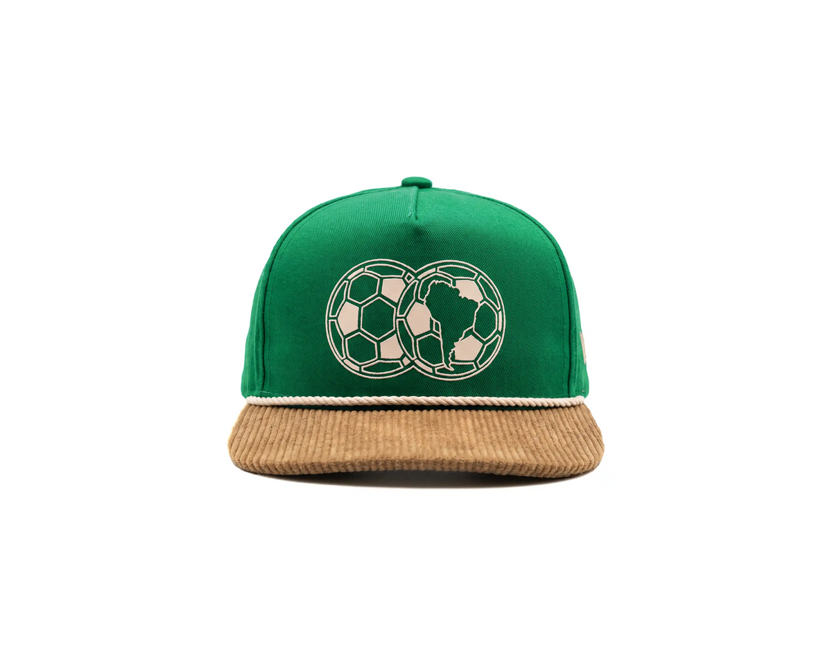 SHAMUNA SNAPBACK FOOTBALL WORLD GREEN&CAMEL
