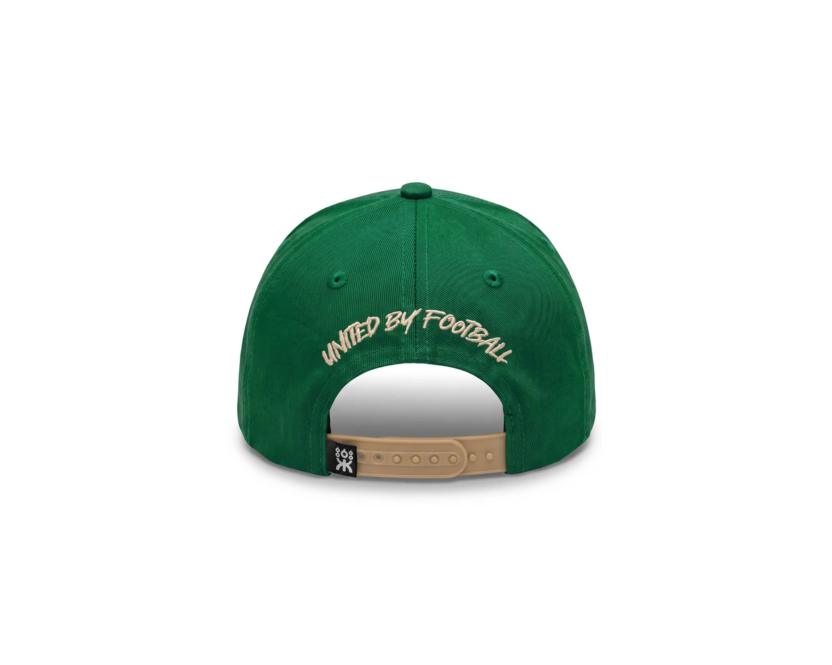 SHAMUNA SNAPBACK FOOTBALL WORLD GREEN&CAMEL