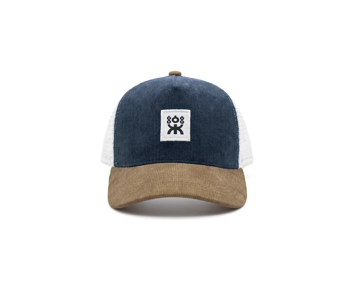 SHAMUNA TRUCKER LOGO CORDUROY BLUE&CAMEL