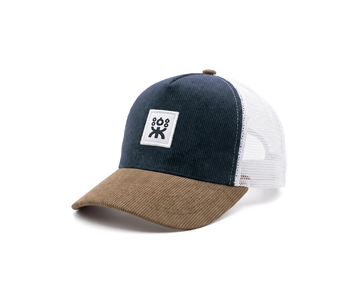 SHAMUNA TRUCKER LOGO CORDUROY BLUE&CAMEL