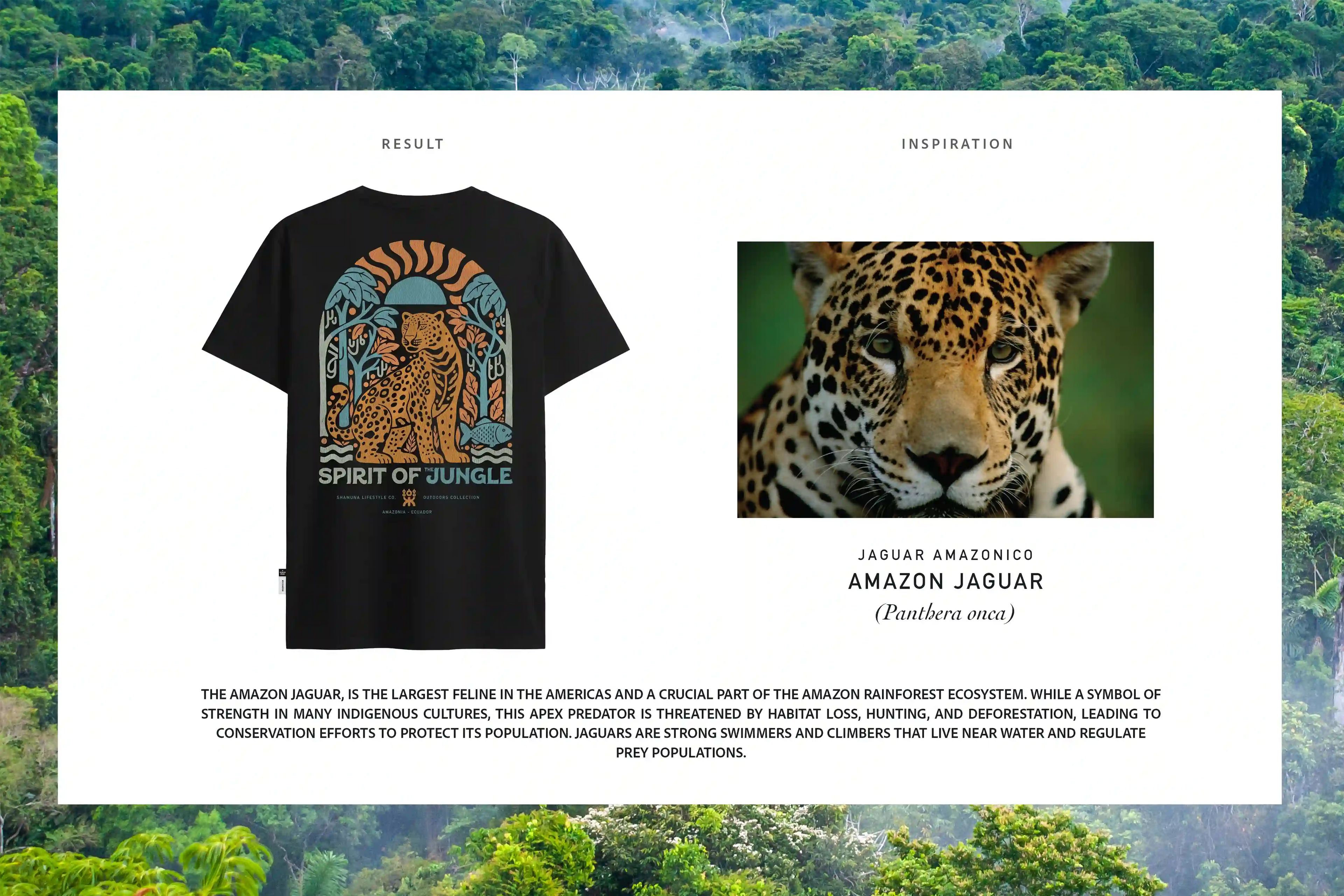 SPIRIT OF THE JUNGLE BLACK T-SHIRT