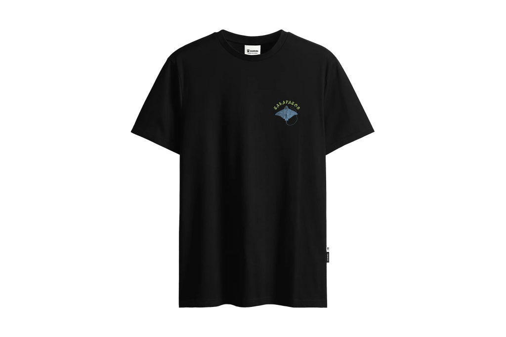 SPOOTED EAGLE RAY BLACK T-SHIRT