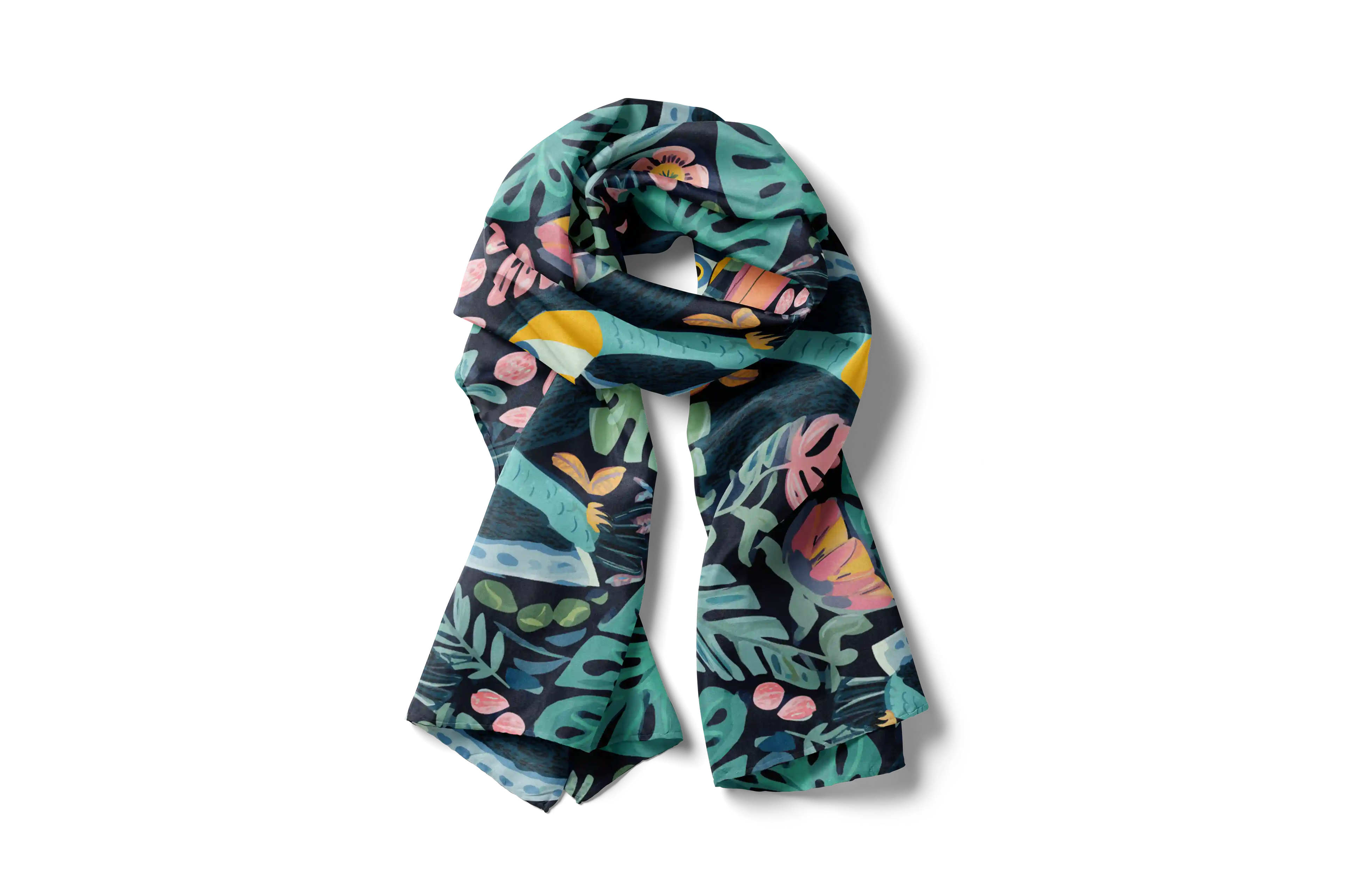 TUCAN LEAFES HO SCARF 150X48
