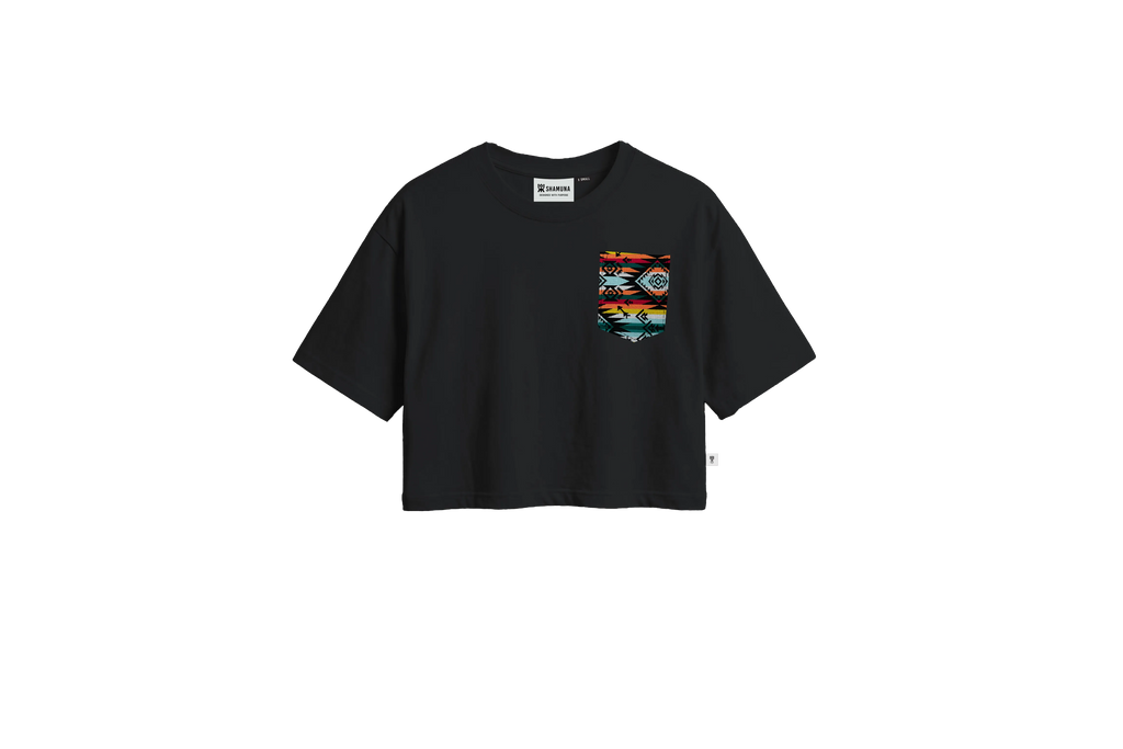 W ETHNIC POCKET JUTA BLACK T-SHIRT