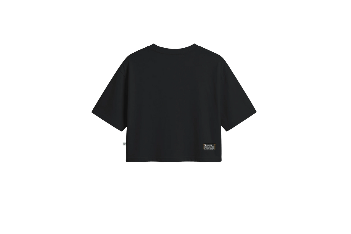 W ETHNIC POCKET JUTA BLACK T-SHIRT
