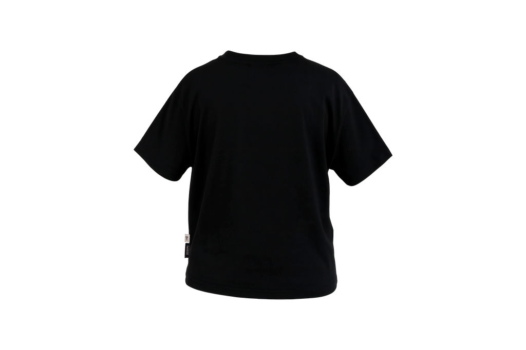 W ETHNIC POCKET BLACK T-SHIRT 01