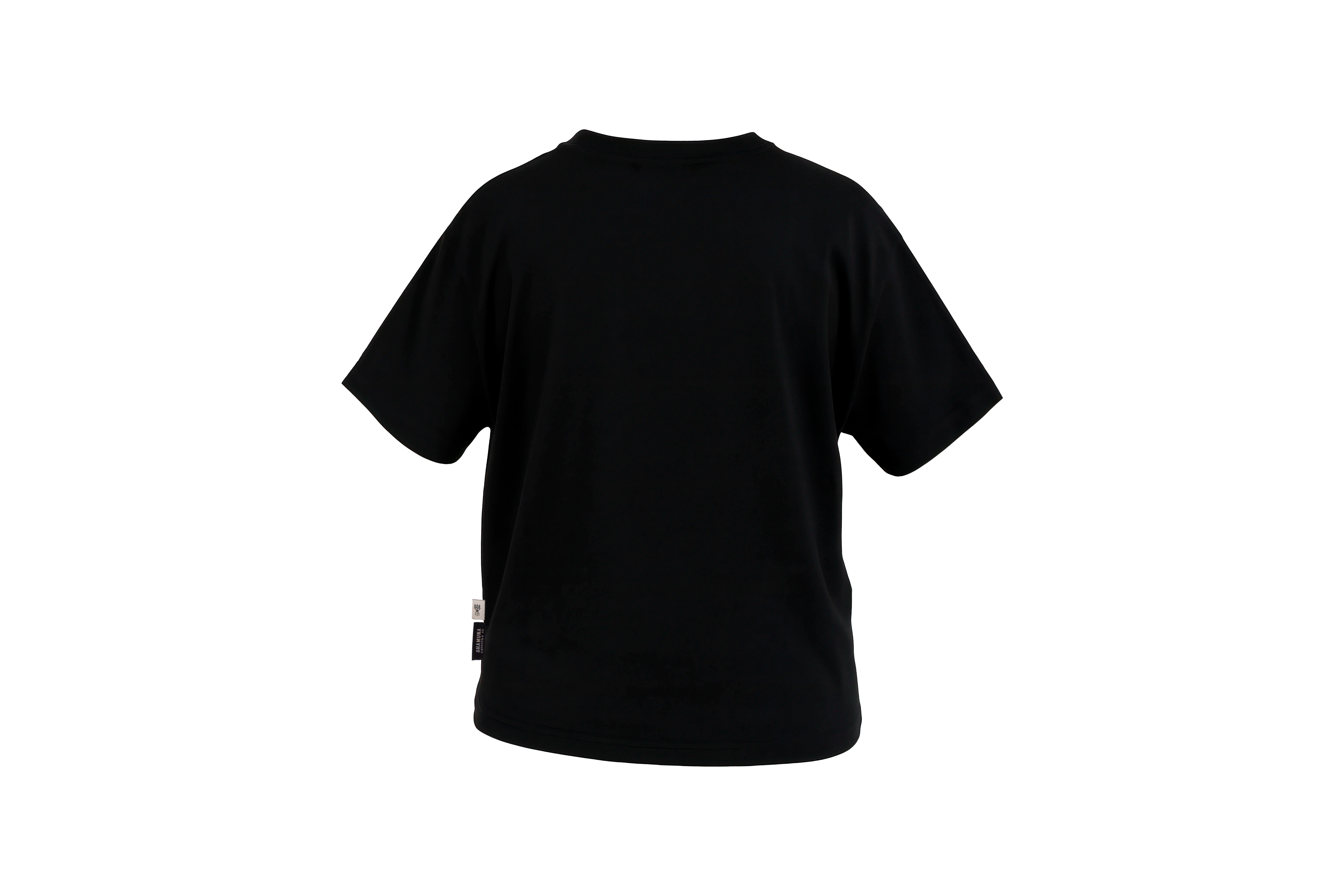 W ETHNIC POCKET BLACK T-SHIRT 01