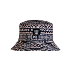 BLUE TRIBAL REVERSIBLE BUCKETHAT SAND