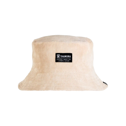 BLUE TRIBAL REVERSIBLE BUCKETHAT SAND