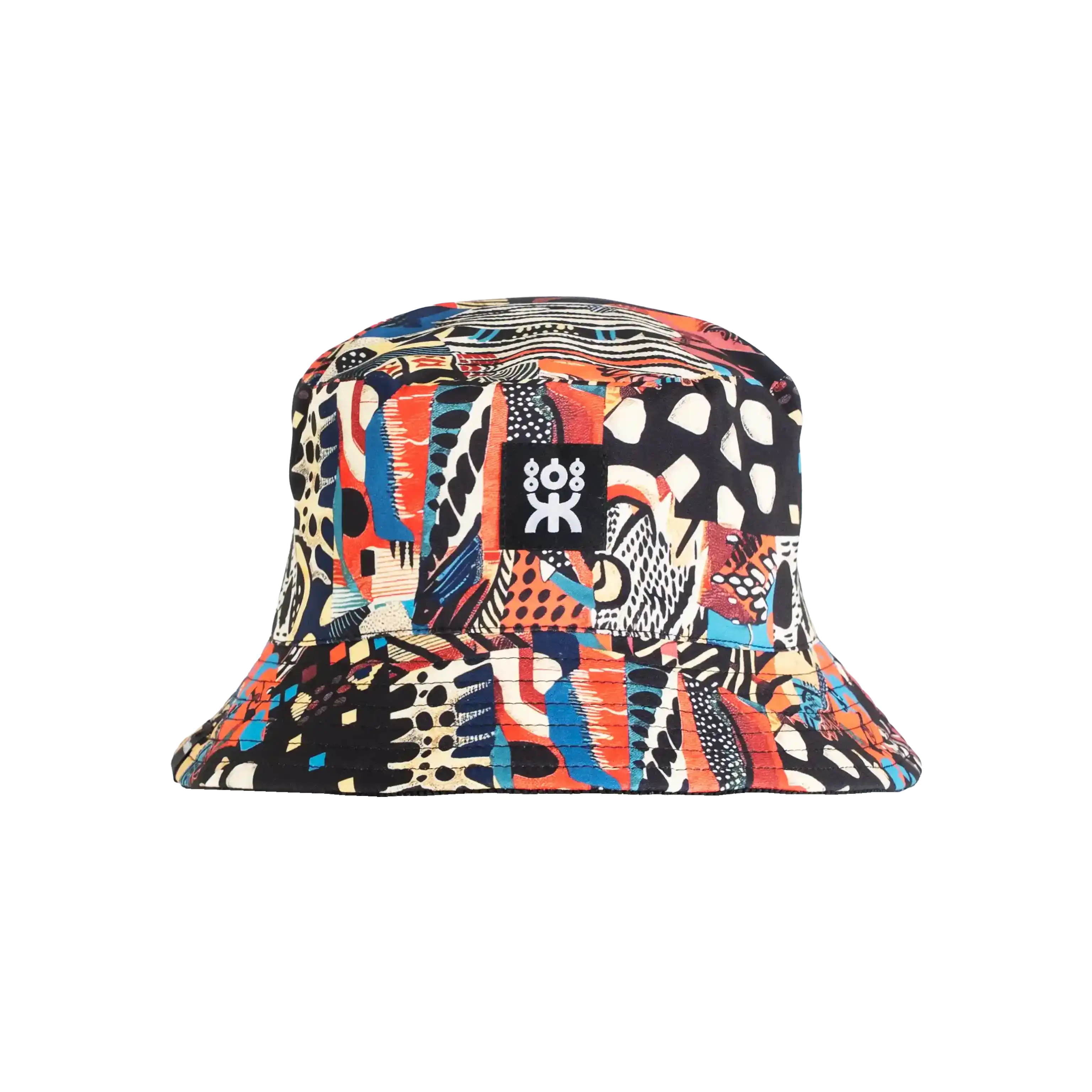 COLOR TRIBAL REVERSIBLE BUCKETHAT BLACK