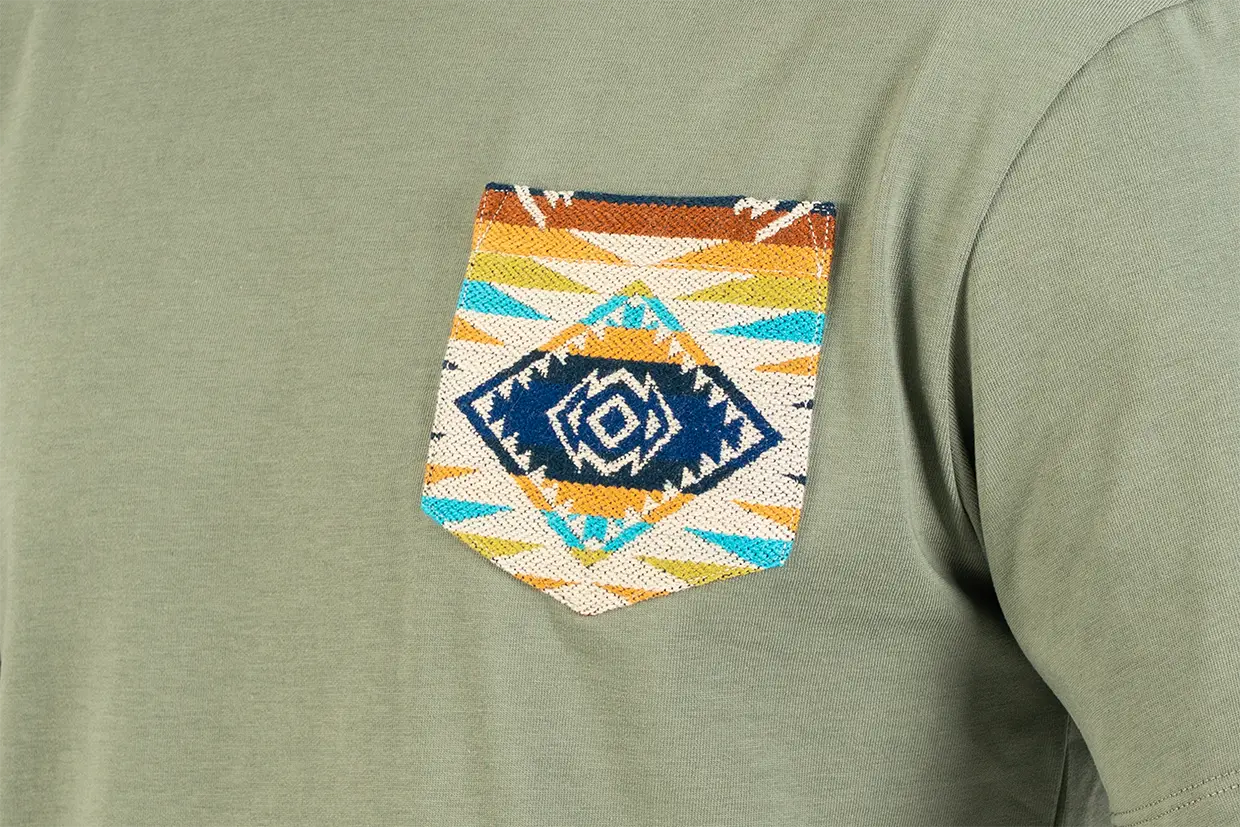 ETHNIC POCKET PALTA GREEN T-SHIRT 01