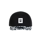 FLAT TRUCKER BLACK FLOWERS BRIM