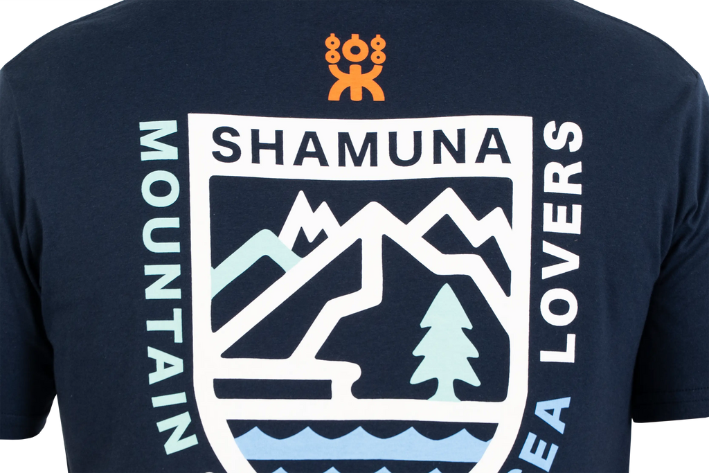 MOUNTAIN SEEKER + SEA LOVER - BLUE T SHIRT